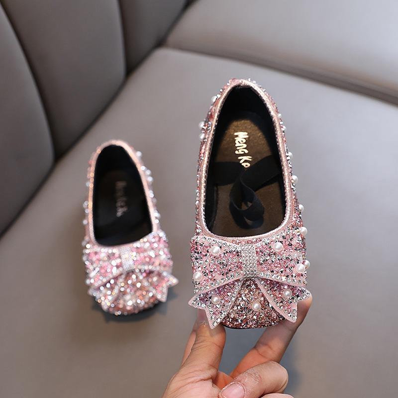 Summer New Bowknot Ladylike Girls' Princess Children's Baby Princess Single Shoes Leather Dance Performance Shoes