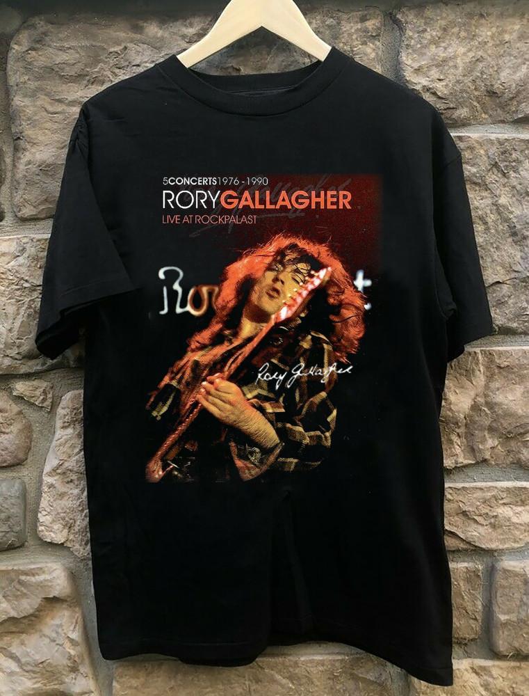 Rory Gallagher 1990 Gift For Fan Cotton Black S-2345XL Unisex T-Shirt TMB396 Unisex T-Shirt L