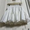 Elegant Ballet Style White Bow Skirt Women's Early Autumn Winter New High Waist A-line Cute Fluffy Flounced Cake Skirt