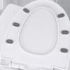 White PP Toilet Seat with SmoothClose Hinges Easy to Install QuickDetach Design for