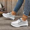 Fashion Shoes Woman 2025 Low Heels Female Footwear Slip On Sneakers Round Toe New Dress Sports Summer Big Size Casual Leisure PU Fabric
