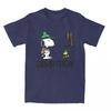 Comic Peanuts Snoopy Woodstock Camping Merch Shirt Cute Cartoon Pure Cotton New Arrival Clothing Unisex