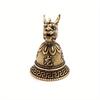 1pc Brass Chinese 12 Zodiac Animals Heads Bell Keychain Pendants Jewelry Vintage Copper Feng Shui Car Key Chain Hanging Keyring Gift