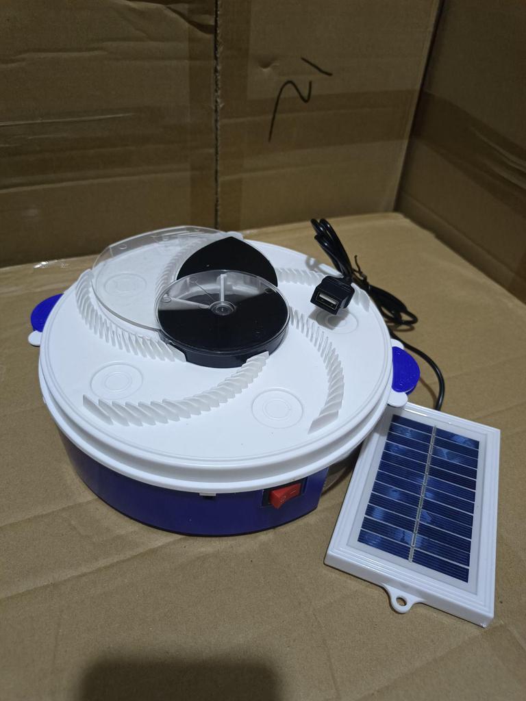 Lampă electrică USB pentru capcană de muște: Captor de muște rotativ silențios pentru uz casnic și hotelier