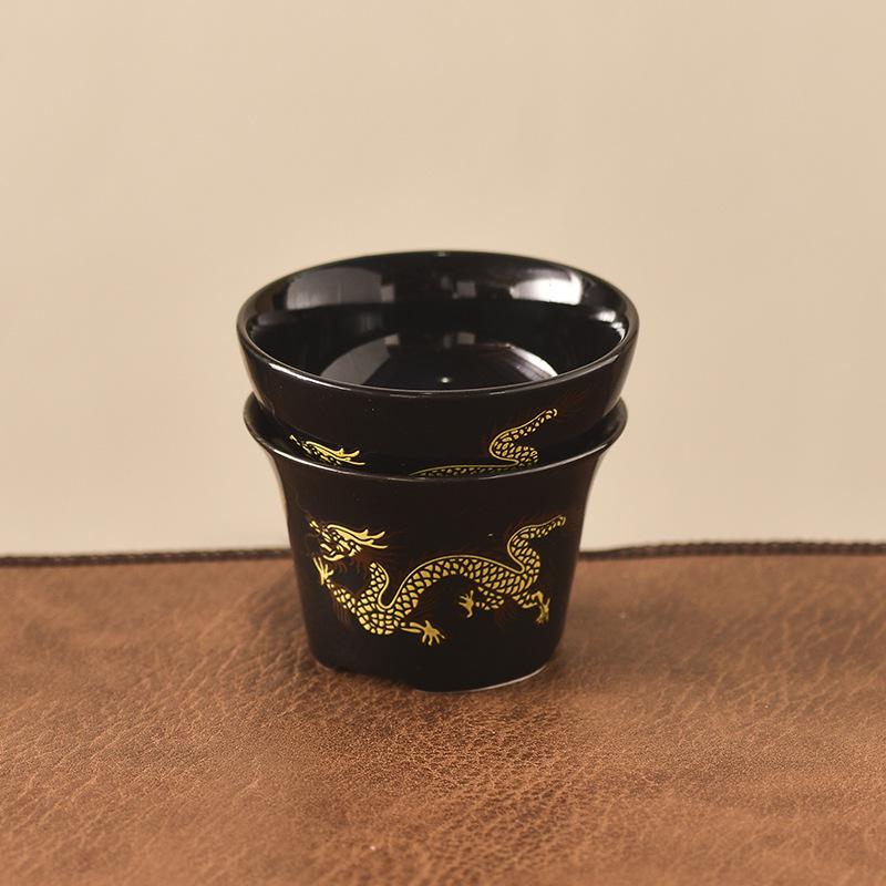 Retro Ceramic Gongfu Tea Set: Teacups, Pitcher, Gaiwan