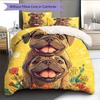 Mastiff Pattern Bedding Quilt Set  Home Decoration  Gift (1 * Duvet Cover + 2 * Pillowcase  Without Core)