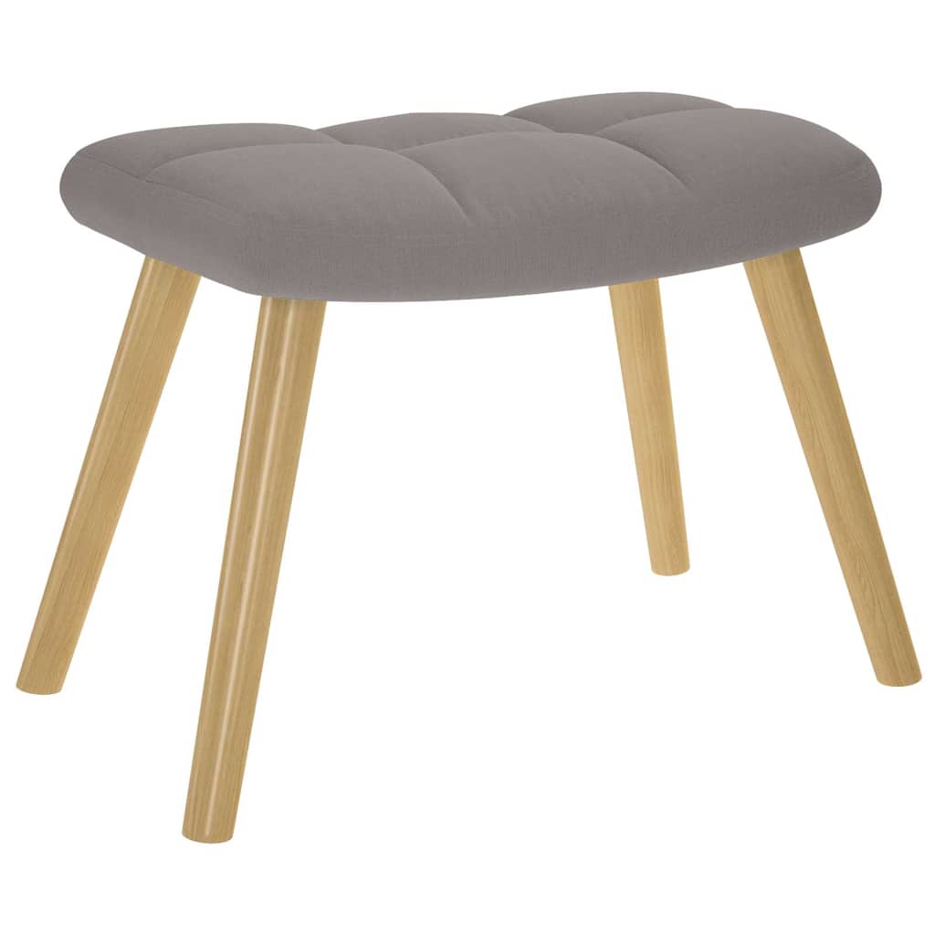 Relaxation Armchair with Footstool Taupe Fabric