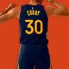Nike NBA Warriors 21/22 Curry City Edition Swingman Jersey Navy/Orange Men Streetwear CN1729-421