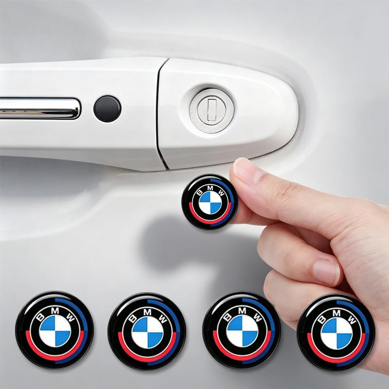 For BMW M X1 X3 2/4pcs Car Door Lock Keyhole Protector Stickers For BMW M 1 3 Series X3 E46 E90 E60 F30 F10 E39 E36 F20 G30 G20 E87 E92 E91 E30