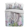 Osterhase Blume Schmetterling Aquarell Kaninchen 3tlg. Bettwäscheset für Doppelbett Heimtextil Bettbezug Steppdeckenbezug Kissenbezug