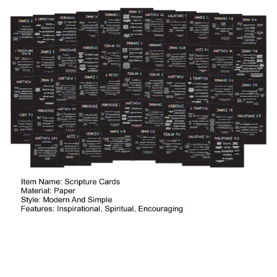52 Scripture Cards Weekly Encouraging Bible Verse Cards Inspirational Prayer Faith Memory Cards for Teach Sunday School Christian Gifts