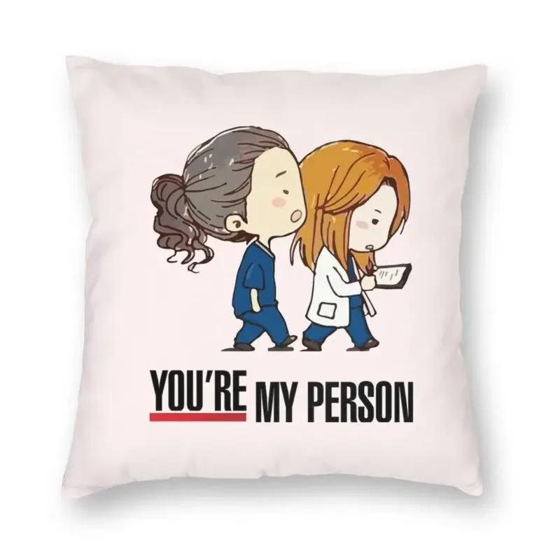 Greys Anatomy Seasons Episodes Signatures Cushion Cover Printing Throw Pillow Case for Sofa Custom Pillowcover Home Decoration