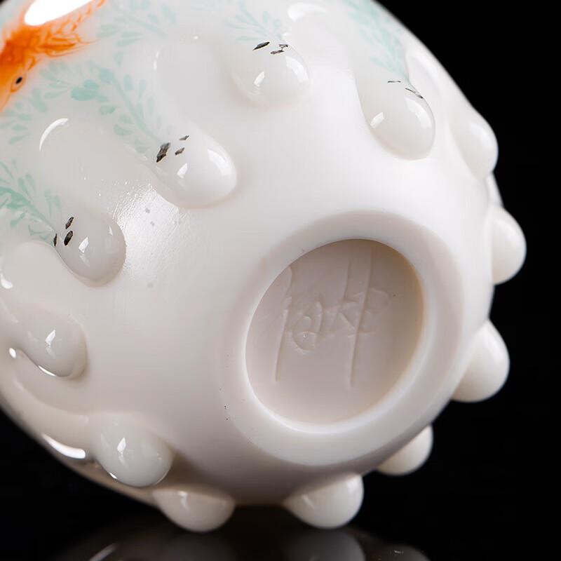 Chaxun Hand-painted 'Year of Abundance' Dragon Egg Porcelain Tea Cup
