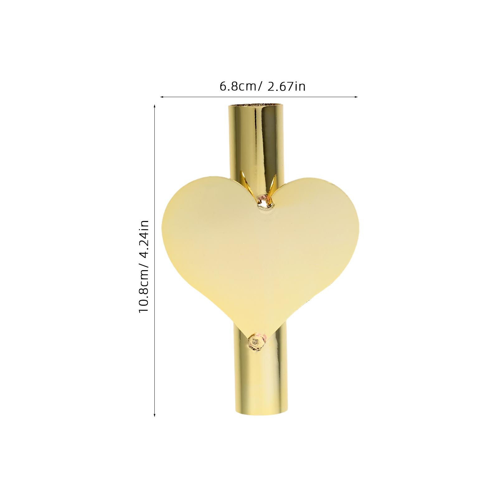 Stylish Wall Mounted Metal Flower Vase Heart Design Decoration for Anniversary Birthday Holiday Party Events Wall Flower Vase золотистый