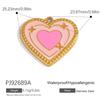 Cross-border Stainless Steel Jewelry Accessories Heart-shaped Flower Pendant Accessories Platedaccessories for Women