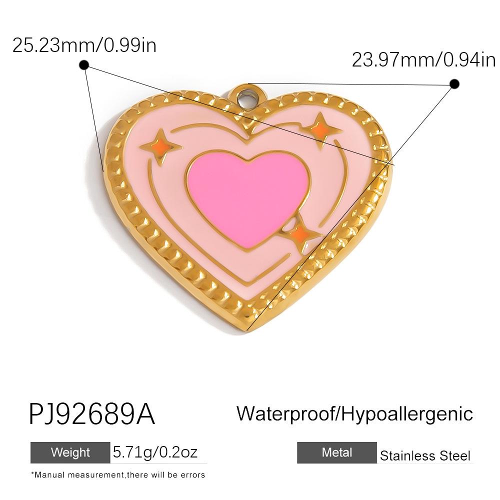 Cross-border Stainless Steel Jewelry Accessories Heart-shaped Flower Pendant Accessories Platedaccessories for Women