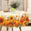 Hello Autumn! Sunflower Pumpkin Tablecloth To Create A Warm Autumn Table Tablecloth Rectangular And Round
