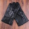 Autumn and winter men's thermal leather gloves takeaway outdoor cycling velvet cold-proof women's sheepskin gloves winter
