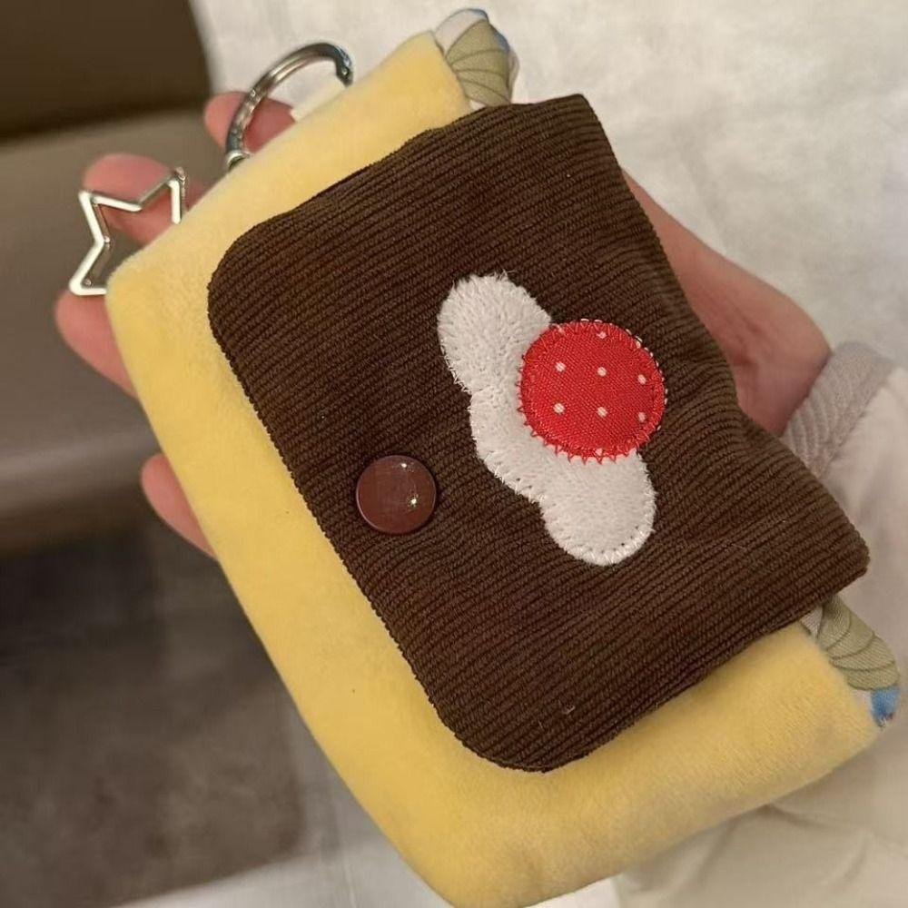 Fluffy Texture Pudding Coin Purse Portable Card Holder INS CCD Cameras Bag  Carry-on Use