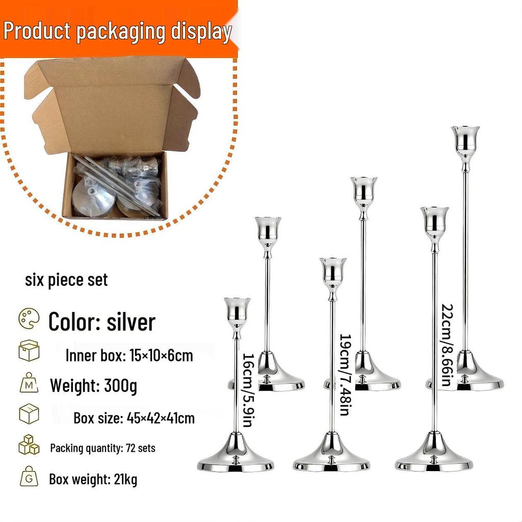 European Minimalist Candlestick Ornament for Candlelight Dinner & Wedding Décor