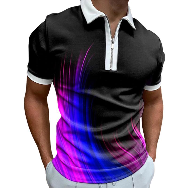 Повседневная футболка с лацканами — фото 8