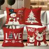 Christmas Pillow Covers: Snowman, Tree, Love, and Reindeer Designs! Sofa Room Cushion Cover Home Decoration New Year Gift