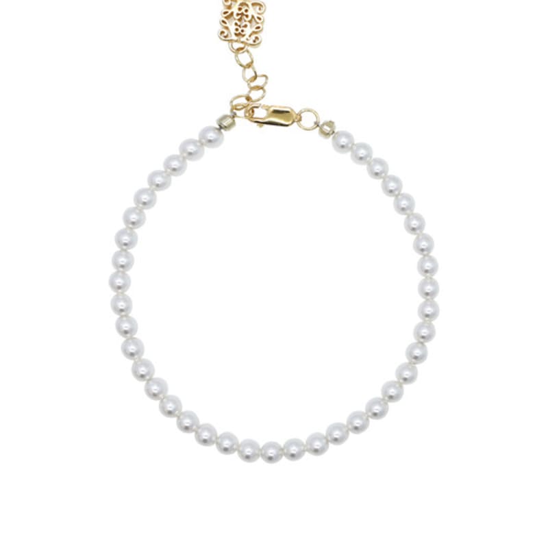 jewelCOUNTY Anagram Snow White Pearl Bracelet[92.5Silver]