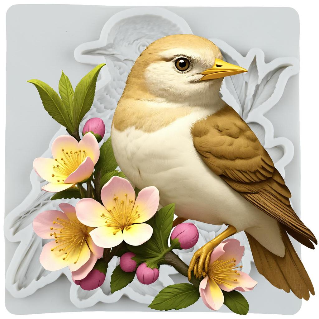 Vogel Silikonformen Vogel Blume Ast Fondantform Kuchen Dekoration Werkzeuge Cupcake Topper Süßigkeiten Schokolade Gumpaste Form