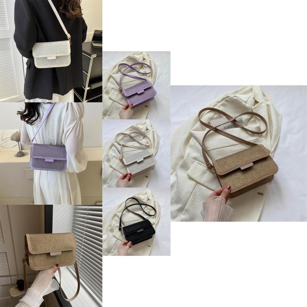 Stilvolle, trendige Damen-Schultertasche aus PU-Leder, neue Sommermode 2023, kleine quadratische Tasche