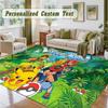 Crystal Velvet Square Rug Custom NamePokémon Pattern Non Slip Home Floor Decor Rug