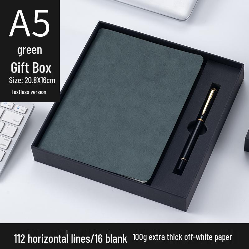 Customizable Sheepskin Notebook with Pen & Free Engraving - Company Logo 2025 Diary, A6/A5/B