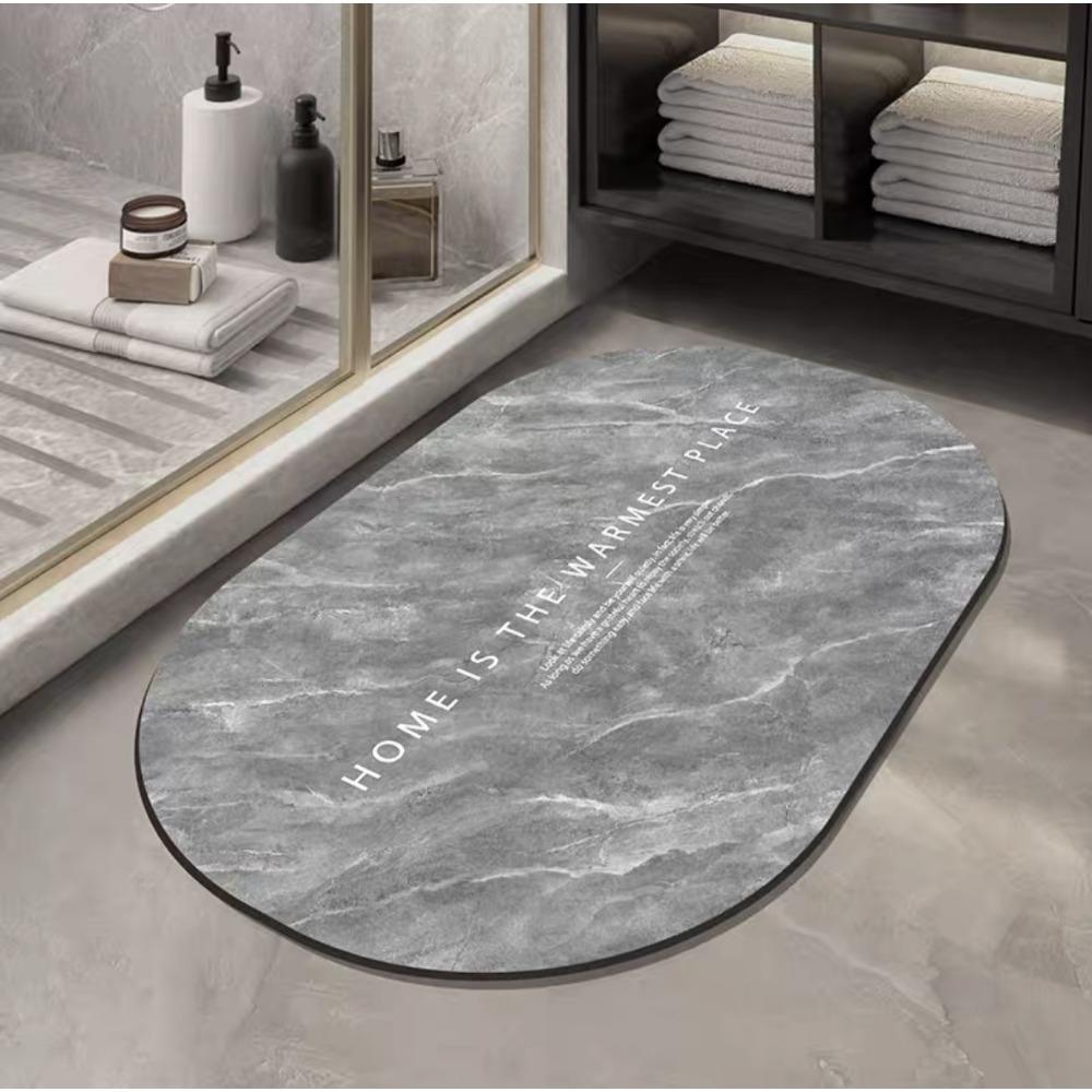 Diatom Mud Cushion Absorbent Bathroom Mat Marble Kitchen Foot Mat Toilet Door Mat Non-slip Absorbent
