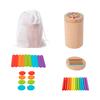 Montessori Wooden Sorting Toy Educational Counting Sticks and Discs Set for Toddlers Fine Motor Skills Development Preschool Learning Toy