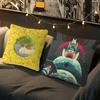 Anime M-My Neighbor Totoro Pillow Case Removable Washable Cushion Cover – All-Season Soft Linen