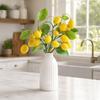 Realistic Artificial Lemon Branches Plastic Fruit Props DIY Fake Strawberry  Vase Decoration