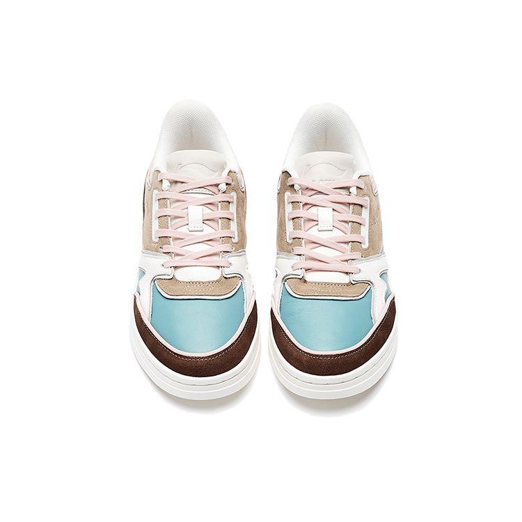 Li Ning Classic Series Trendy Retro Durable Low-Top Skate Shoes Women Sneaker Brown ALFR186-2