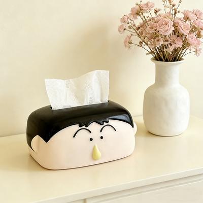 Cute Cartoon Face Tissue Box Creative Runny Nose Shaped Tissue Box Home Living Room Table Desktop Decoration Ornament Gift