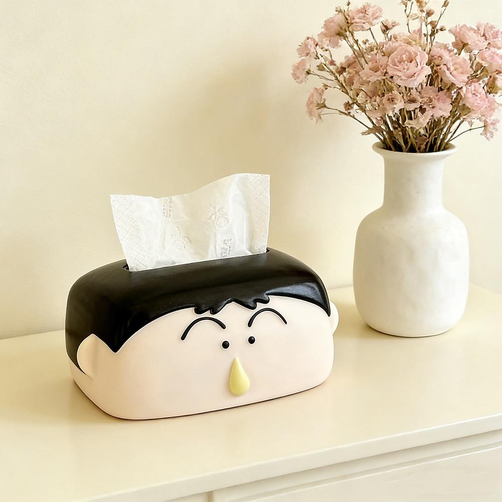 Cute Cartoon Face Tissue Box Creative Runny Nose Shaped Tissue Box Home Living Room Table Desktop Decoration Ornament Gift