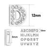 210pcs/lot 8mm Rhinestone Slide Letter Charms Alphabet A-Z For Bracelet Pet Collar Necklace DIY Jewelry Making Accessories
