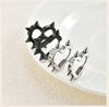 Exaggerated Spike Rivet Heart Stud Earrings, Stainless Steel Ear Buckle for Women Men, Goth Punk Jewelry, Piercing Earrings