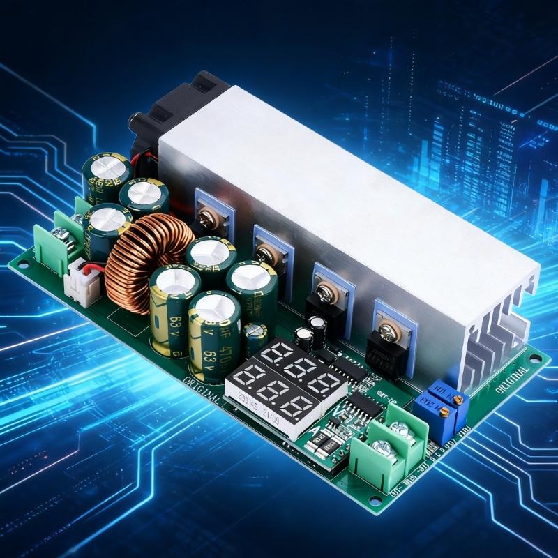 Adjustable Voltages Regulator Module DC12V to 80V 20A Output With Overcurrent Short Circuits Protections for Industrial