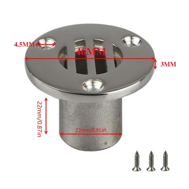 Marine Grade 316 Stainless Steel Boat Floor Deck Drain for Boat Yacht Deck Drain Hardware Replacement 22mm/25mm