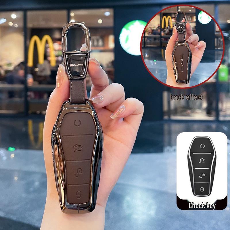 Compatible Key Case for BYD Dolphin, Seagull, Yuan, Seal 05, Qin, E2, E3, E7, Han, Tang, and Song Cars.