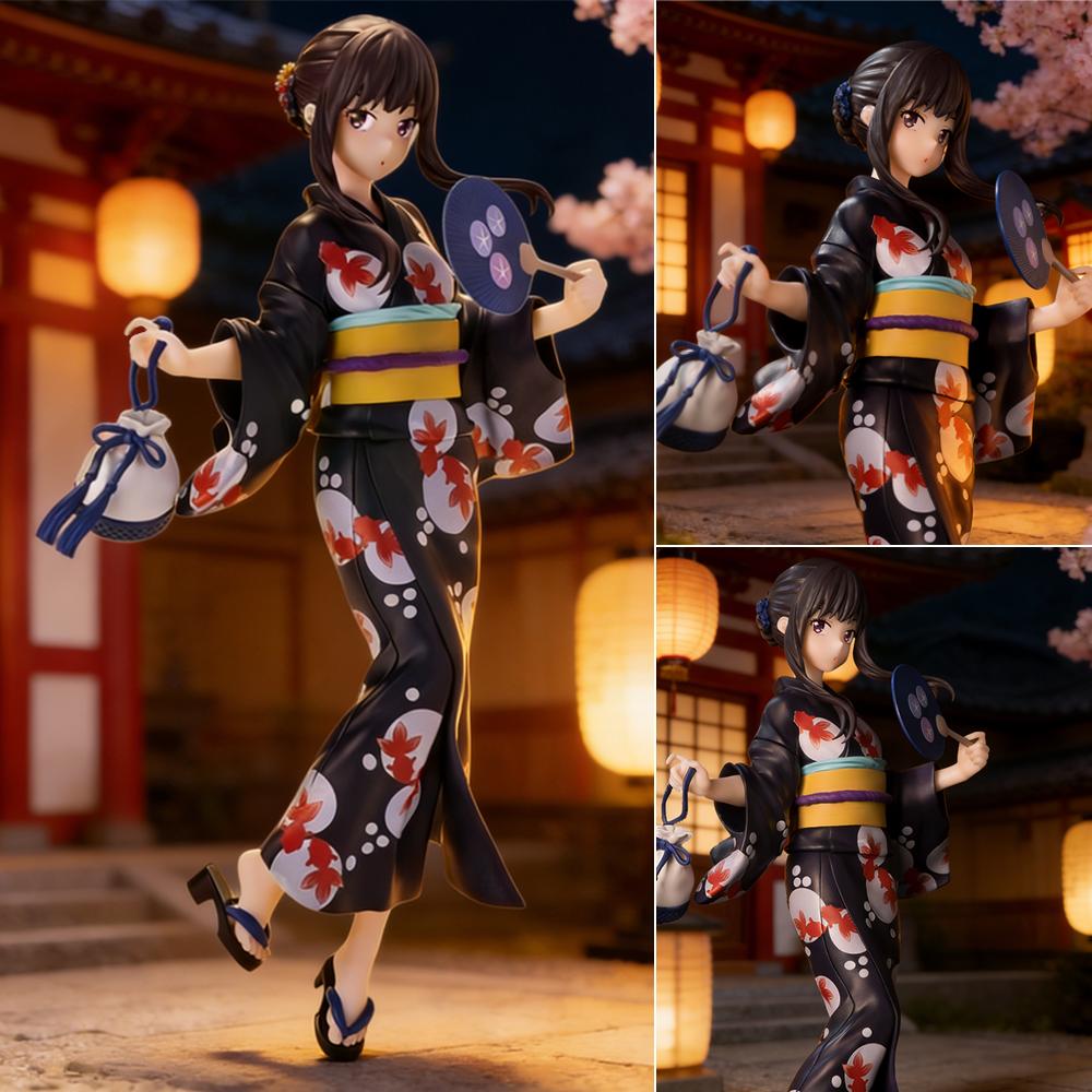 Black Yukata Girl Figure Ambiance Desktop Decoration Collectible Figurine Essential Gift Festivals Birthdays 1pc for and Articulated Detailed Movable