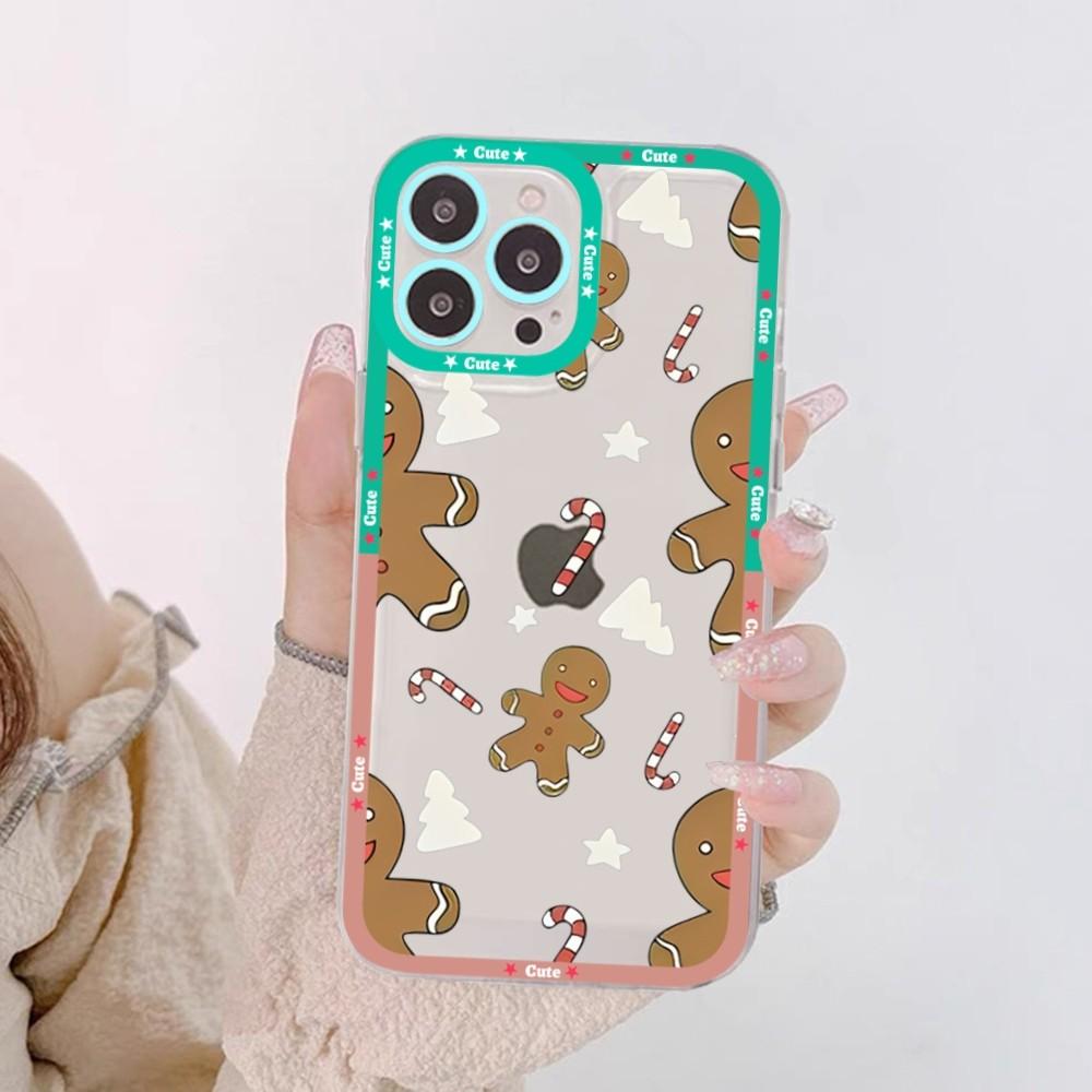Christmas Mousepad For iPhone 15 13 14 Pro Max XS XR 12 11 Pro 13 Mini Soft Clear Back Cover