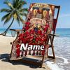 Custom Name Personalized Liverpool Football Club Print Beach Towel, for Trip Camping Beach Party Home Decor, Birthday Gift for Family & Friends