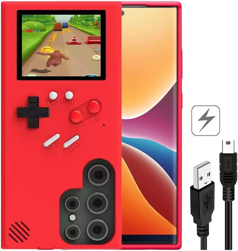 

Ретро забавный игровой чехол Game Boy для Samsung Galaxy S21 S22 S23 S24 Ultra S20 Fe Note 10 20 Plus S24Ultra чехол для консоли Gameboy For Galaxy S22 Plus красный