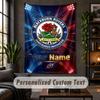Arazzo da Parete Personalizzato, Testo Personalizzato Calcio Blackburn Rovers, Tessuto Morbido Arte da Parete Per Decorazione Interna