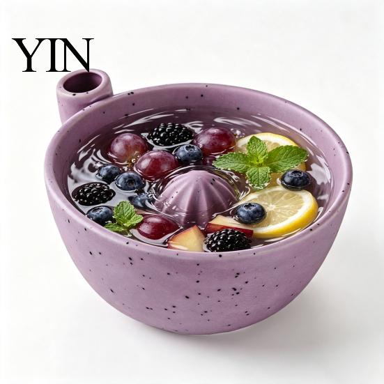 Kitchen Gadget for Fruit Cleaning Berry Swirl Draining Bowl with Silicone Pad, Ceramic Retro Kiln Multifunctional Food Prep Fired Colander,