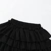 School Girls Dance Layered Tutu Skirt Elastic Waist Pleated Skirt Kids Performance Daily Wear Casual Party Outfit Ruffle Skirts